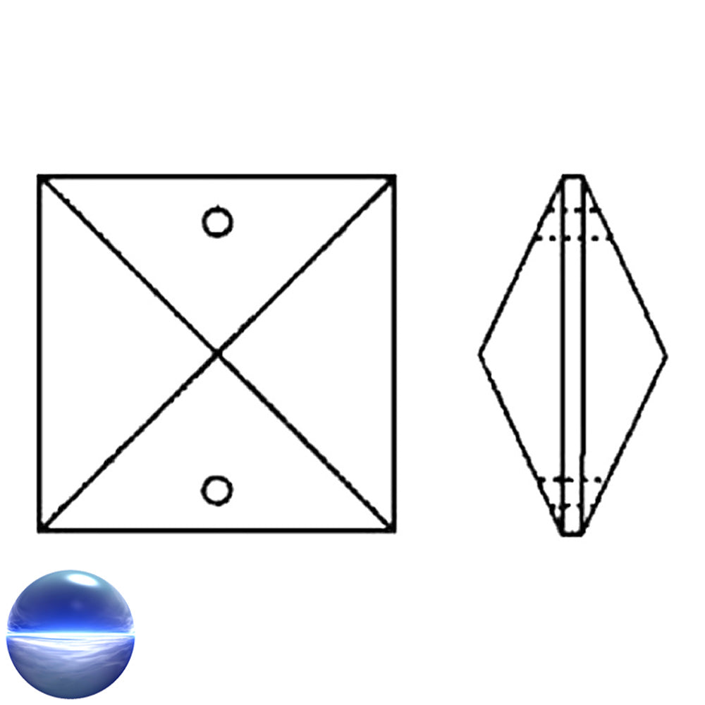 2-Loch Prismen B - Quadrat 20mm
