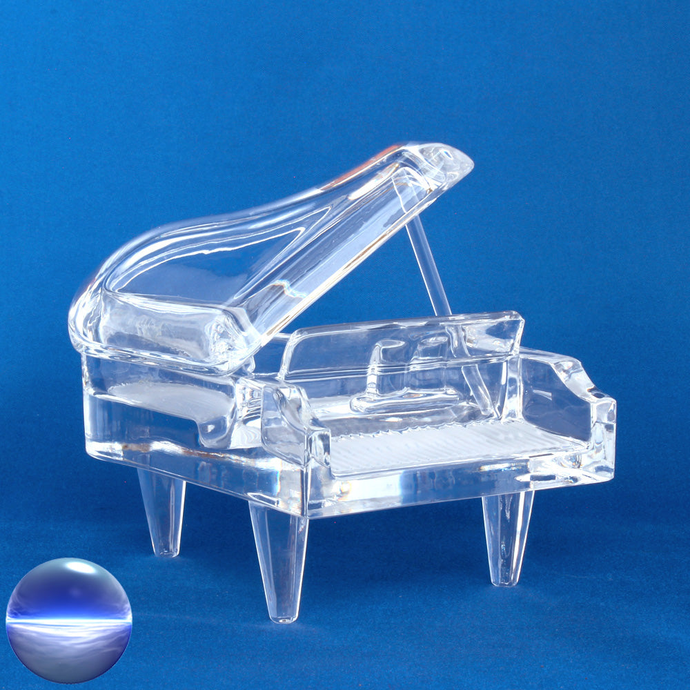 Glas - Flügel Piano 13cm | Glas-Dekoration