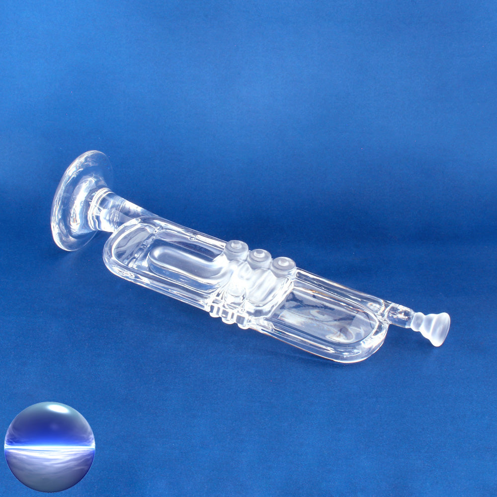 Glas - Trompete 23cm | Deko zum Aufstellen 