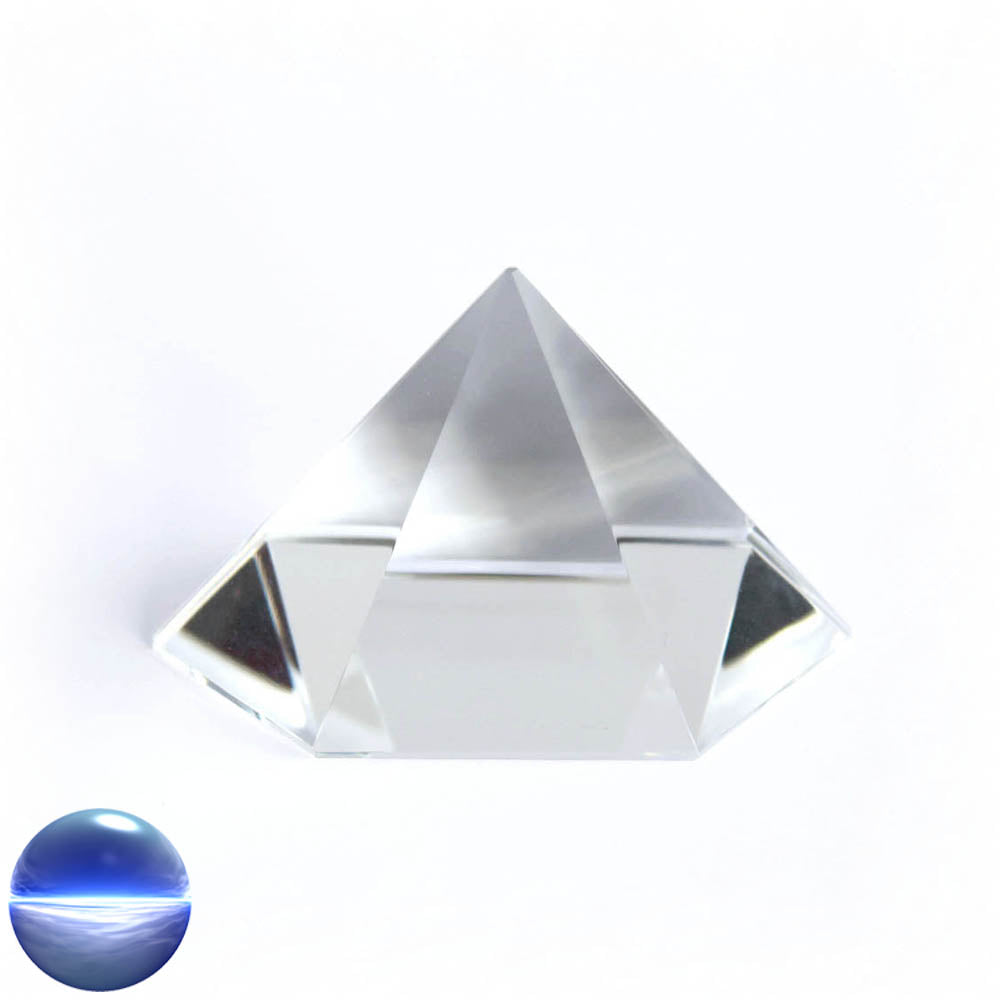   6-Kant-Pyramide Kristallglas - klar 70mm | optisch rein