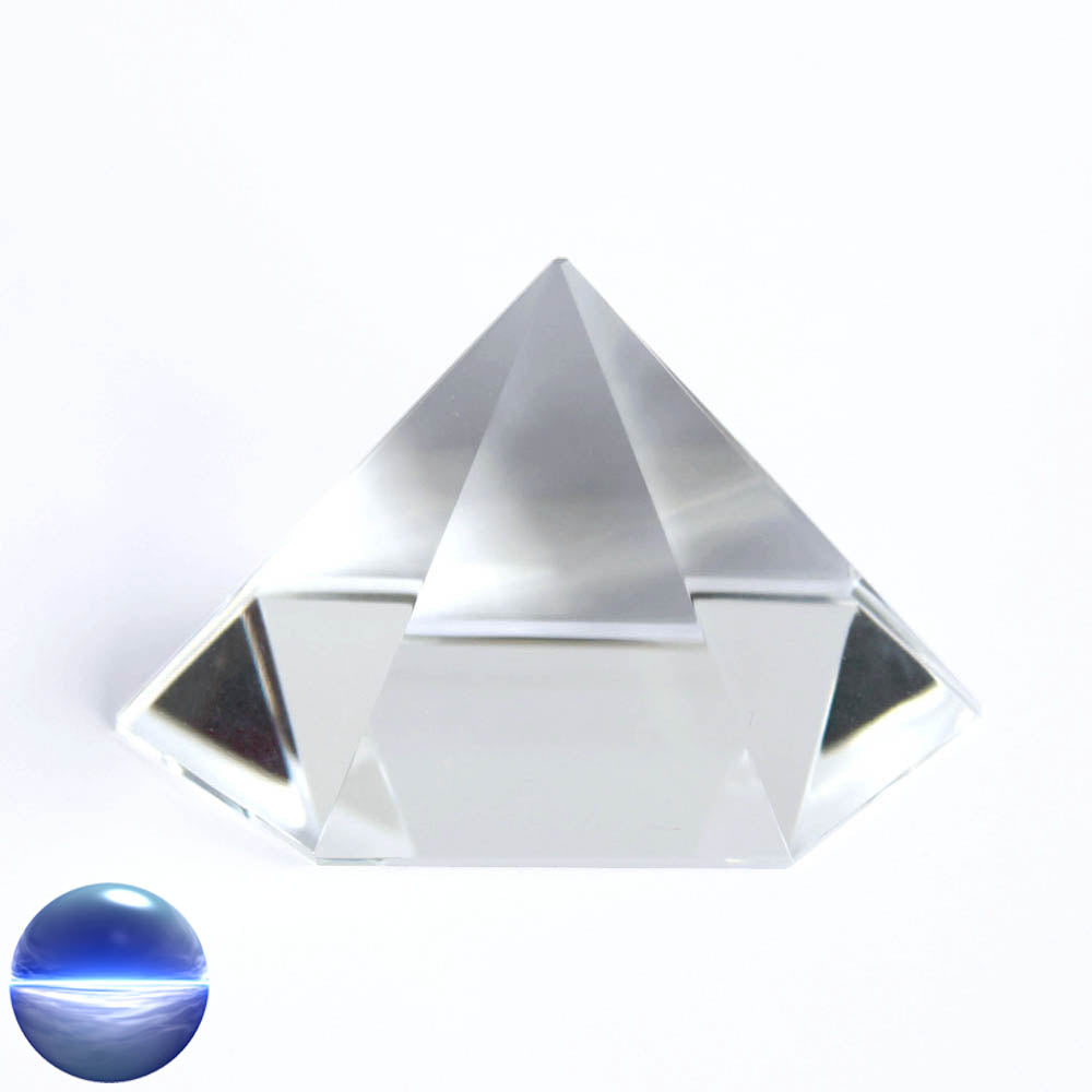   6-Kant-Pyramide Kristallglas - klar 80mm | optisch rein