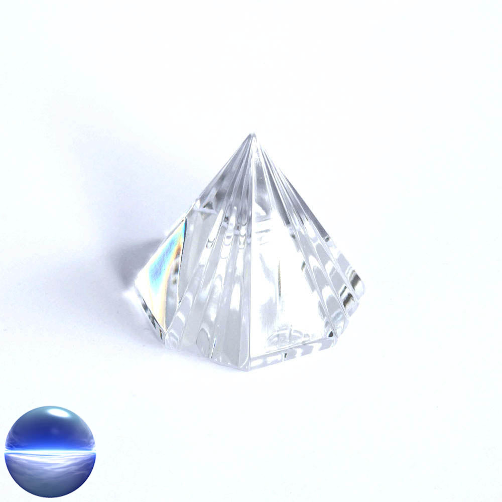 Octagon-Pyramide Kristallglas - klar 44mm