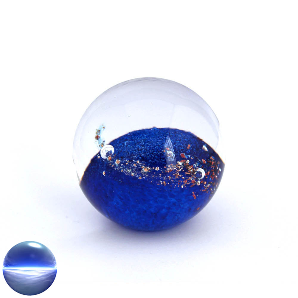 Briefbeschwerer Glas - blau Hill 6cm