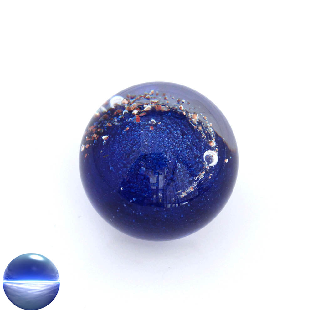 Briefbeschwerer Glas - blau Hill 6cm