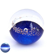 Briefbeschwerer Glas - blau Hill 8cm