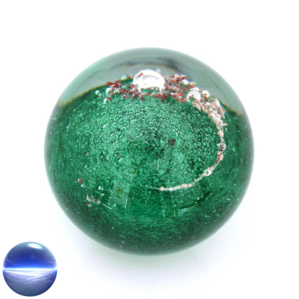 Briefbeschwerer Glas - grün Hill 8cm