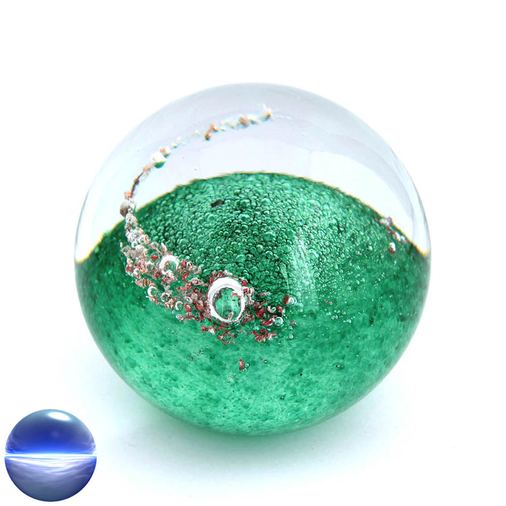 Briefbeschwerer Glas - grün Hill 8cm