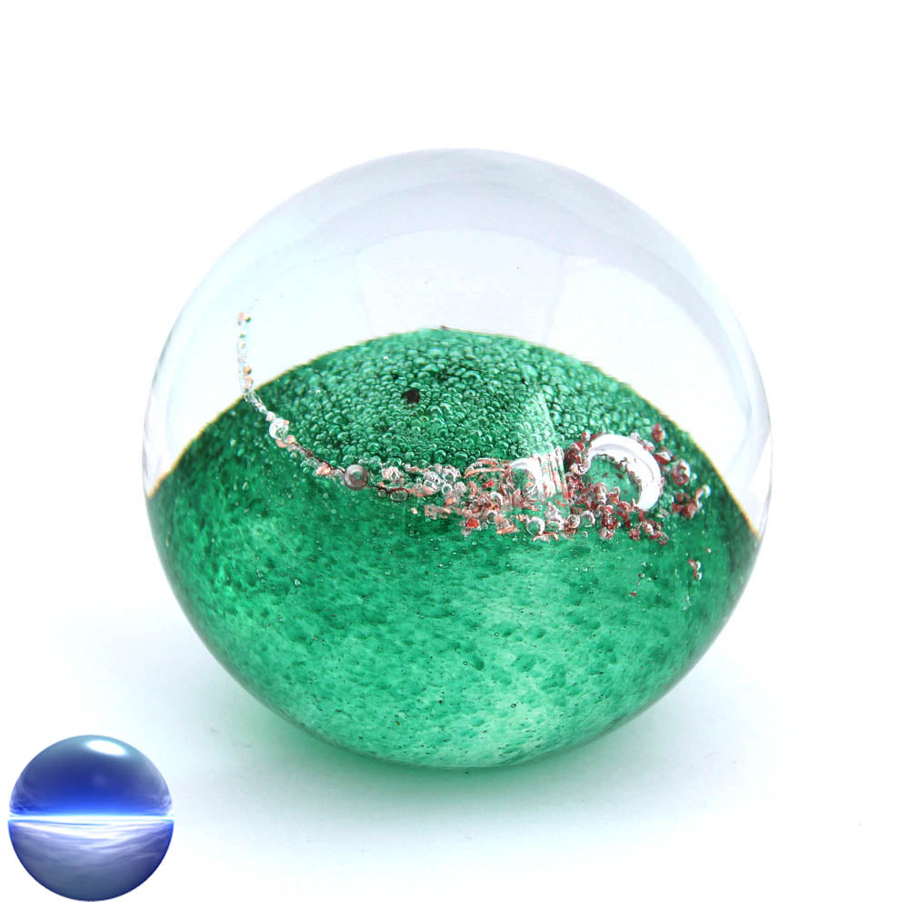 Briefbeschwerer Glas - grün Hill 8cm