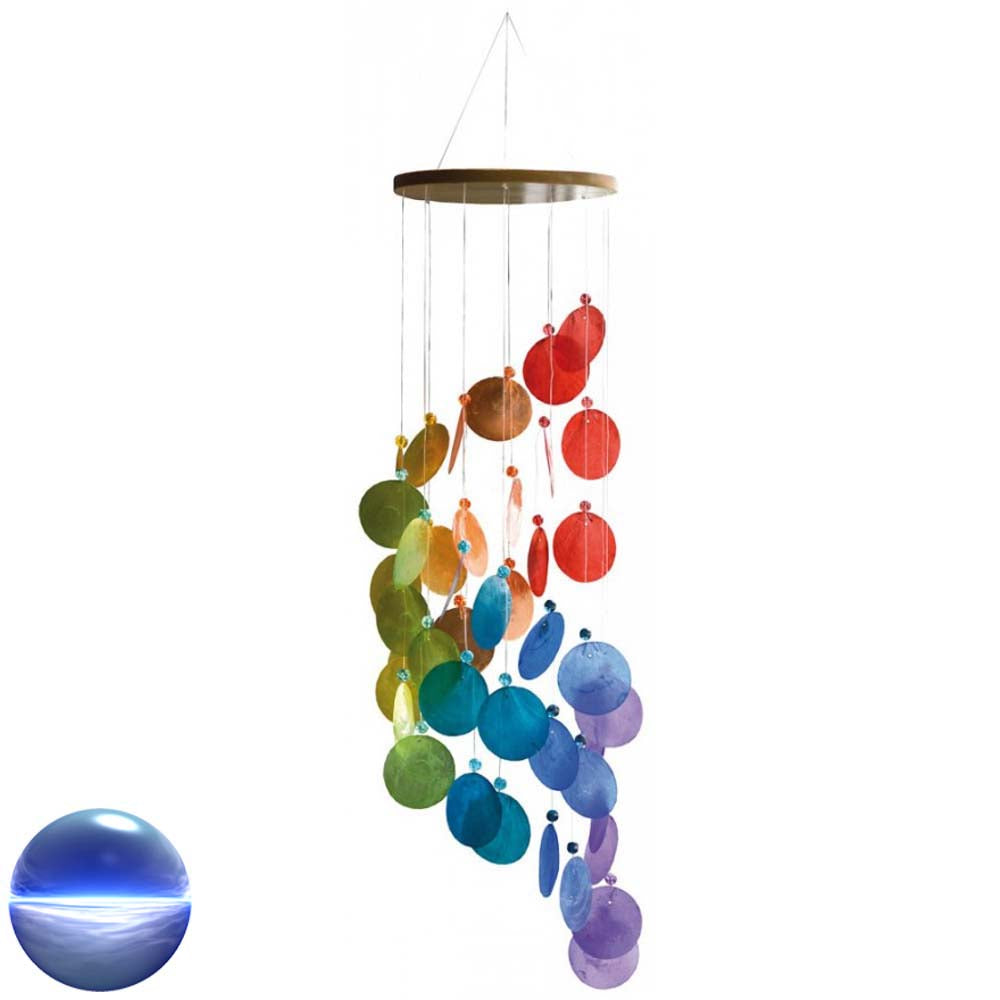 Muschel-Mobile Spirale Regenbogen