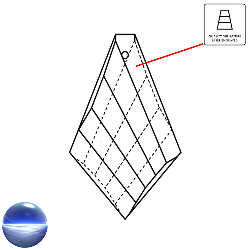 Swarovski Glas-Kristall - Raute Kite 50mm