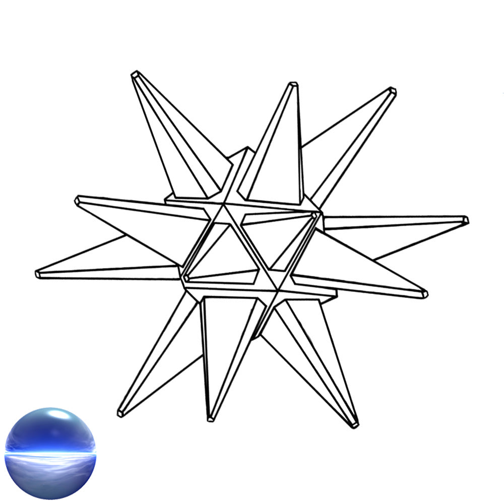 Swarovski Glas-Stern - Moravian 117mm irisierend