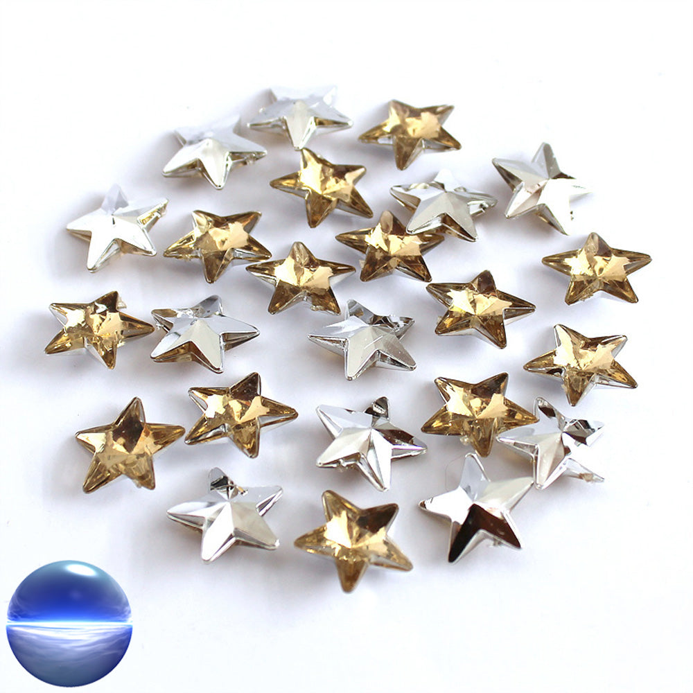 Streu Acryl Sterne gold-silber 15mm