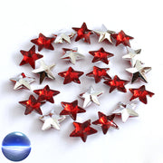 Streu Acryl Sterne rot-silber 15mm