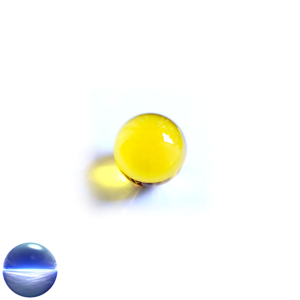 Kristallkugel Glas - gelb 25mm