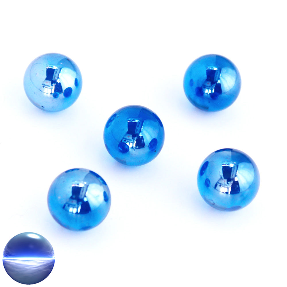 Glasmurmeln - blau-hellblau irisierend 16mm