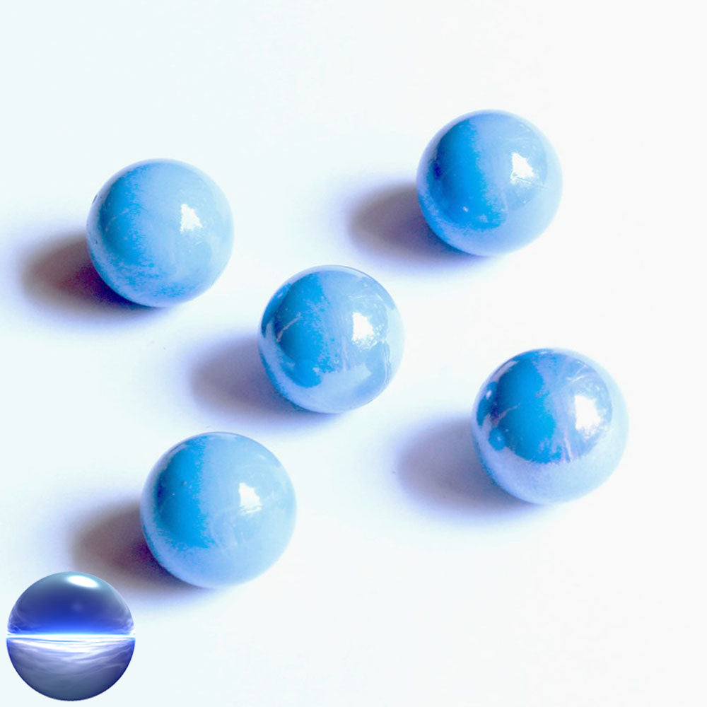 Glasmurmeln - blau opak 16mm