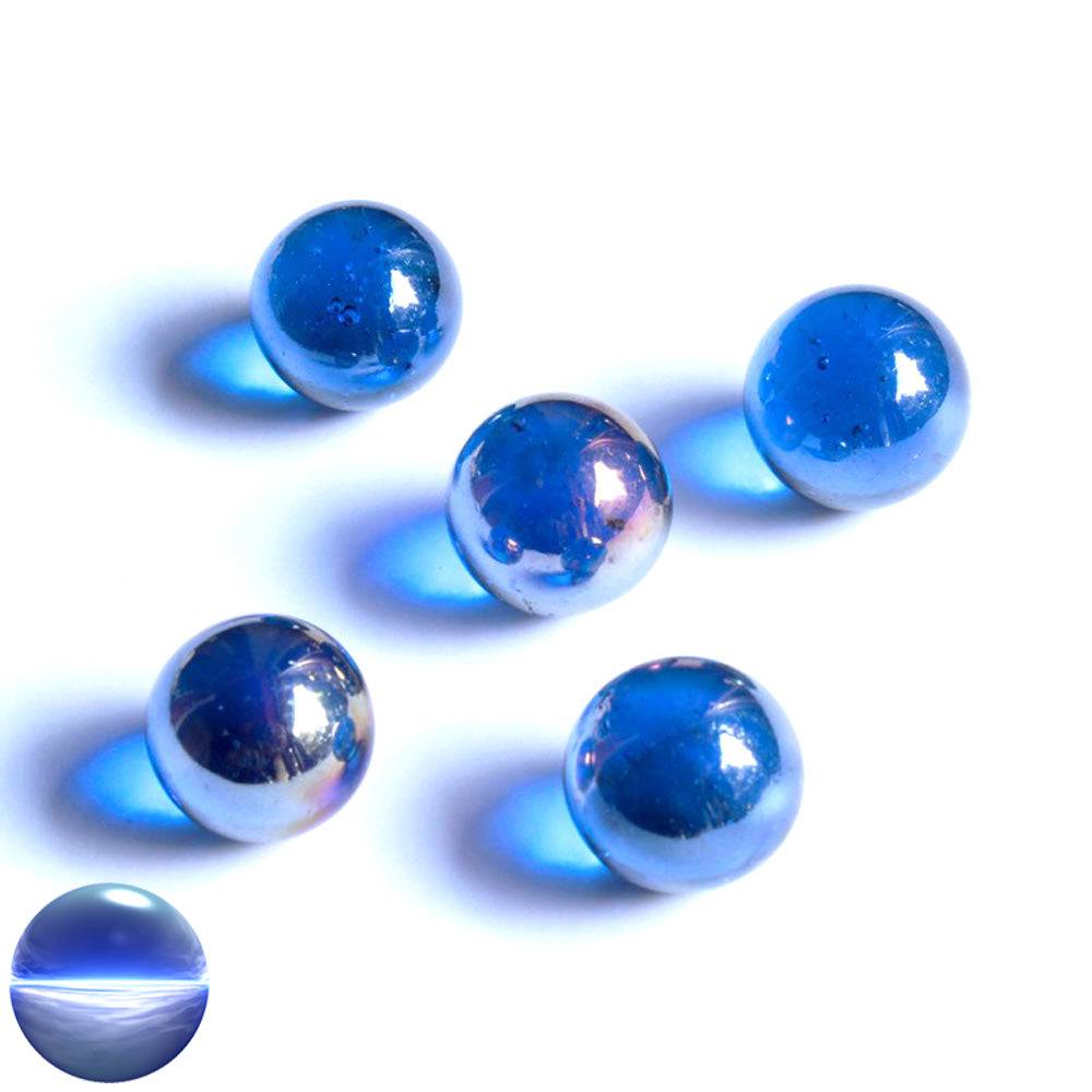 Glasmurmeln - dunkelblau irisierend 16mm