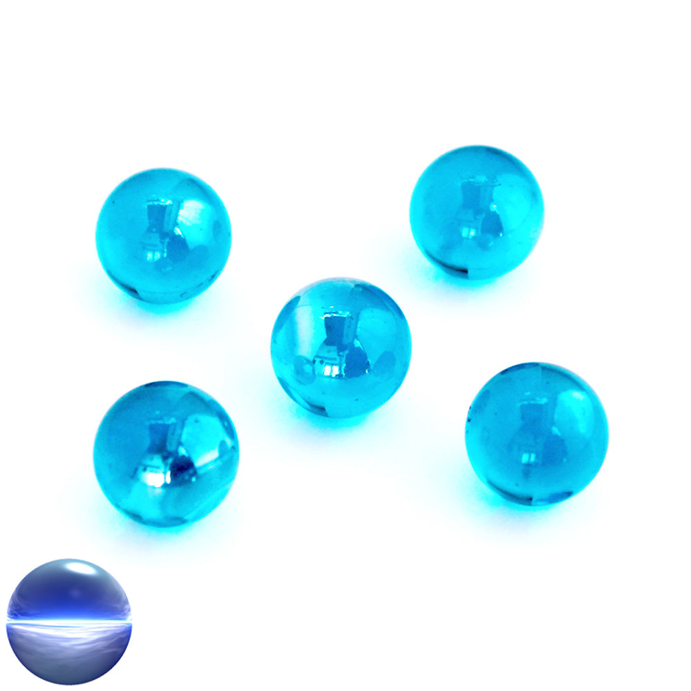 Glasmurmeln - petrol irisierend 16mm