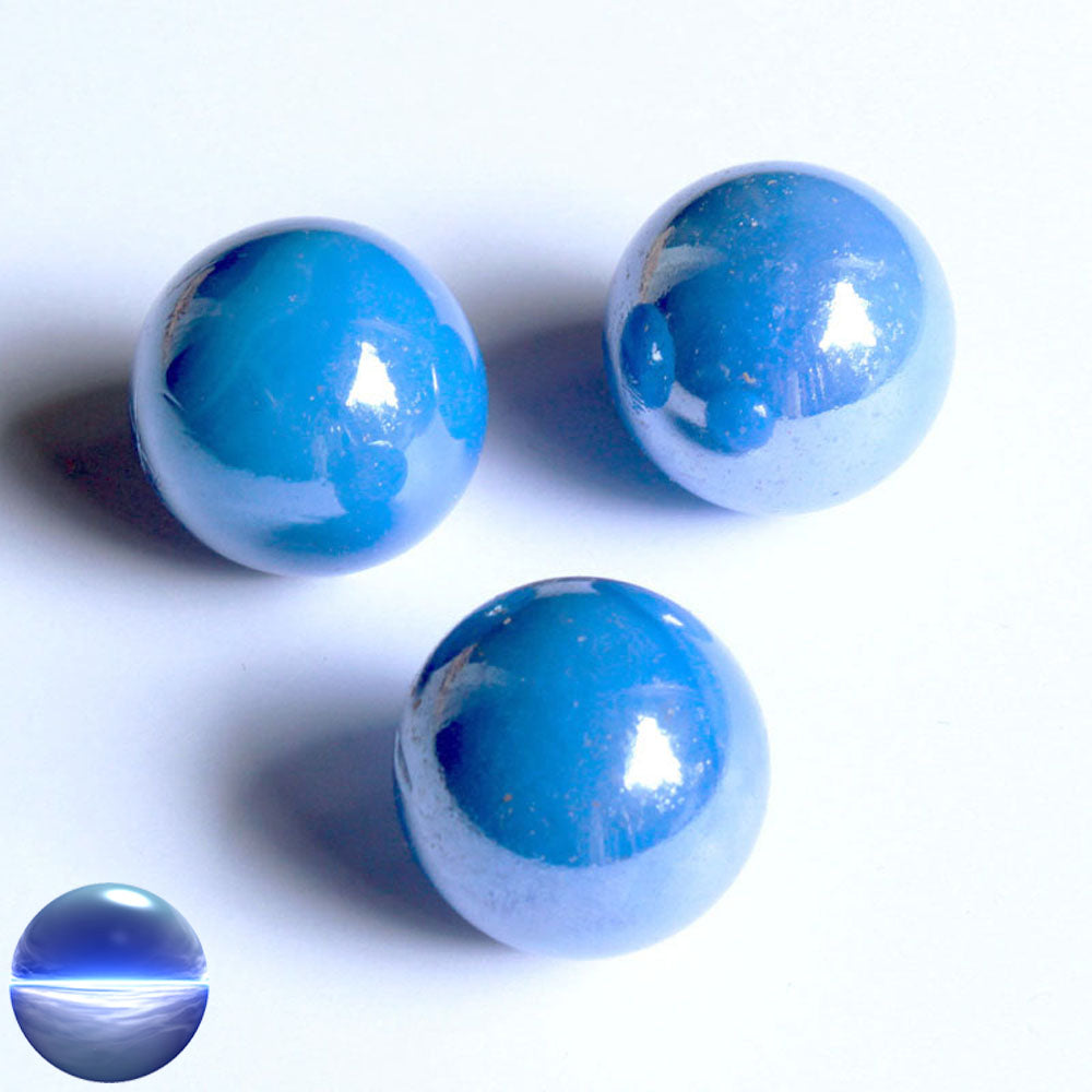 Glasmurmeln - blau opak 25mm