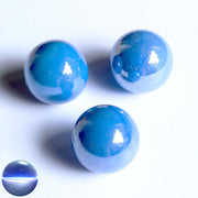 Glasmurmeln - blau opak 25mm