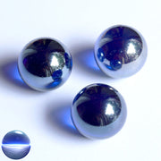 Glasmurmeln - dunkelblau irisierend 25mm