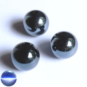 Glasmurmeln - schwarz opak irisierend 25mm