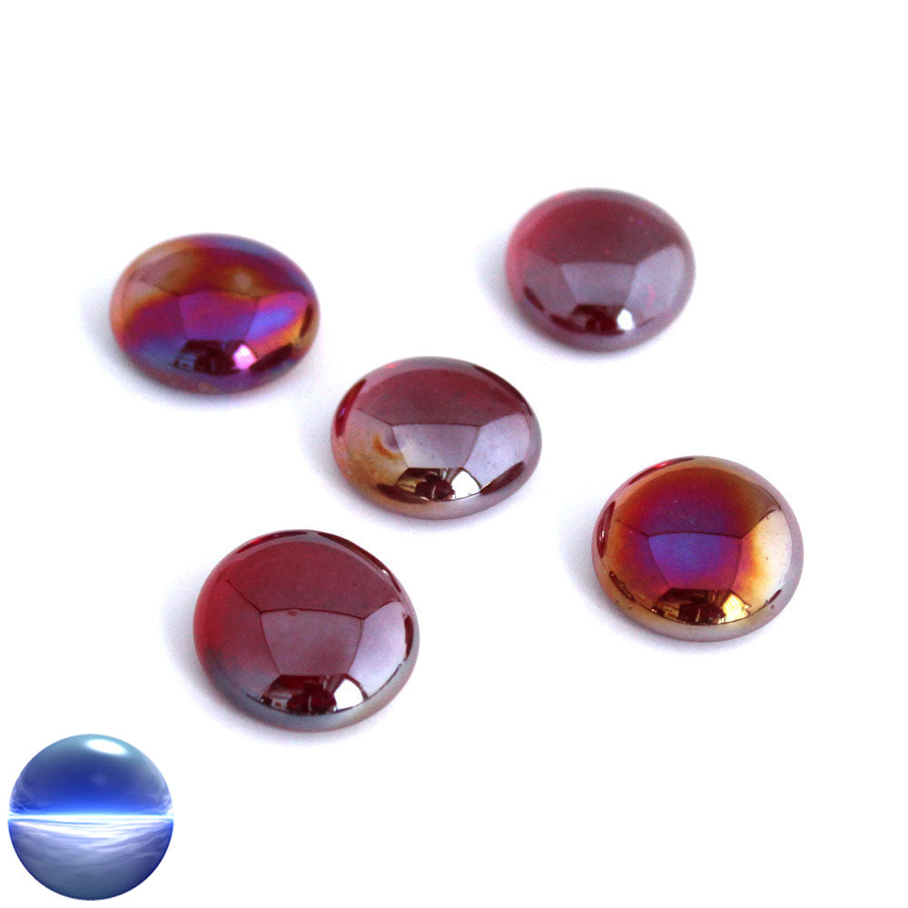 Glasnuggets rot stark irisierend 20mm
