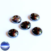 Glasnuggets - schwarz opak irisierend 20mm