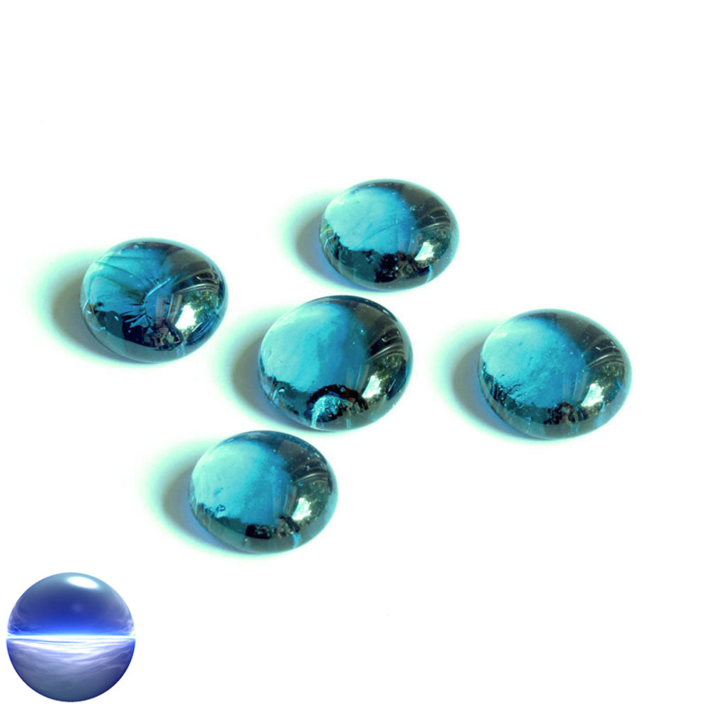 Glasnuggets - türkis irisierend 20mm