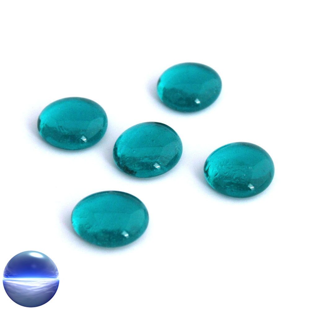 Glasnuggets - wasserblau 20mm | durchgefärbt und lichtecht