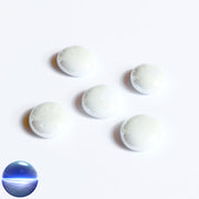 Glasnuggets - weiss opak irisierend 20mm