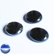 Glasnuggets - schwarz opak irisierend 30mm