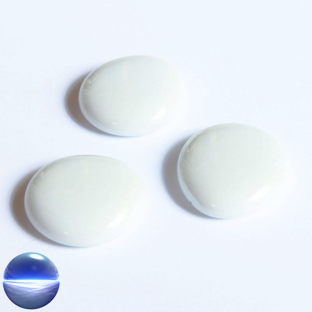 Glasnuggets - weiss opak irisierend 30mm