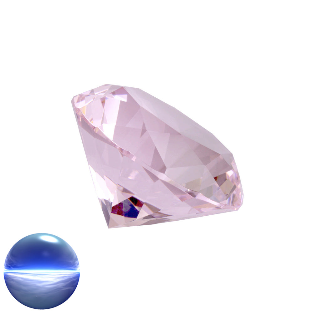 Kristallglas-Diamant A - 56 Facetten rosaline 100mm