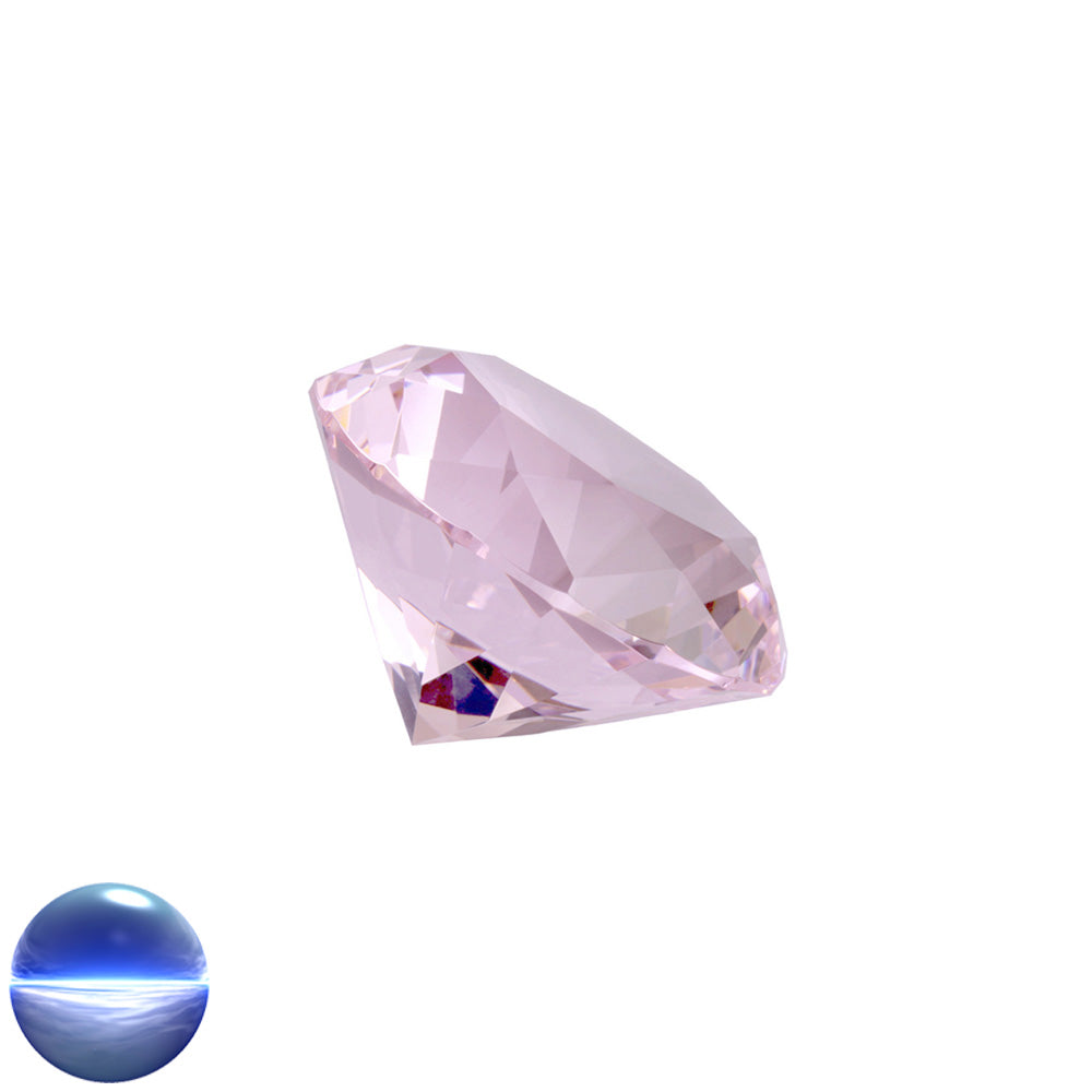 Kristallglas-Diamant A - 56 Facetten rosaline 60mm