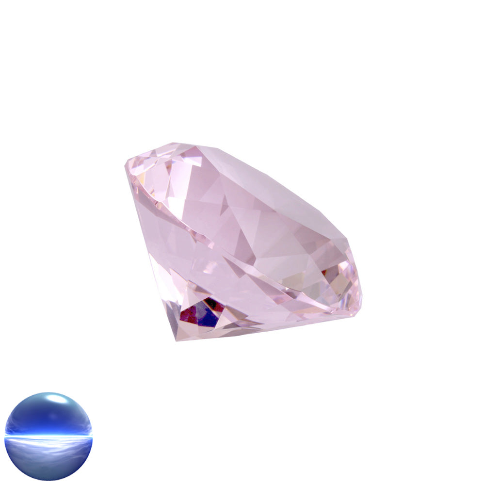 Kristallglas-Diamant A - 56 Facetten rosaline 80mm
