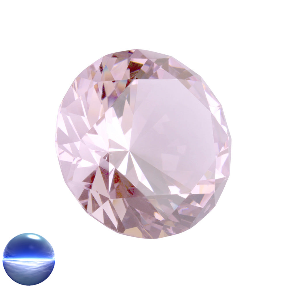 Kristallglas-Diamant A - 56 Facetten rosaline 100mm