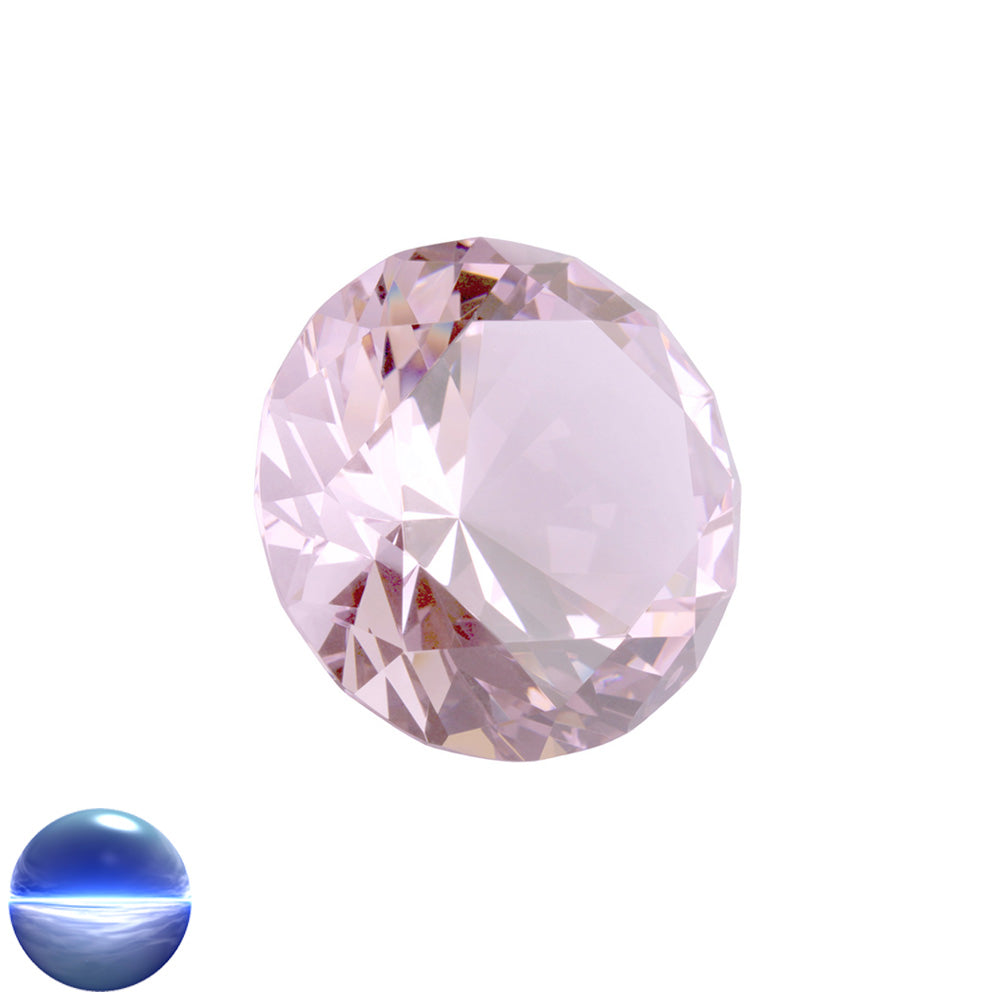Kristallglas-Diamant A - 56 Facetten rosaline 60mm