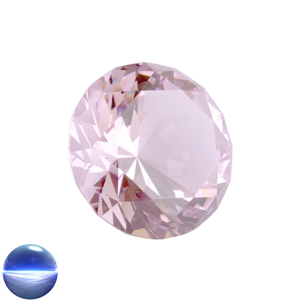 Kristallglas-Diamant A - 56 Facetten rosaline 80mm