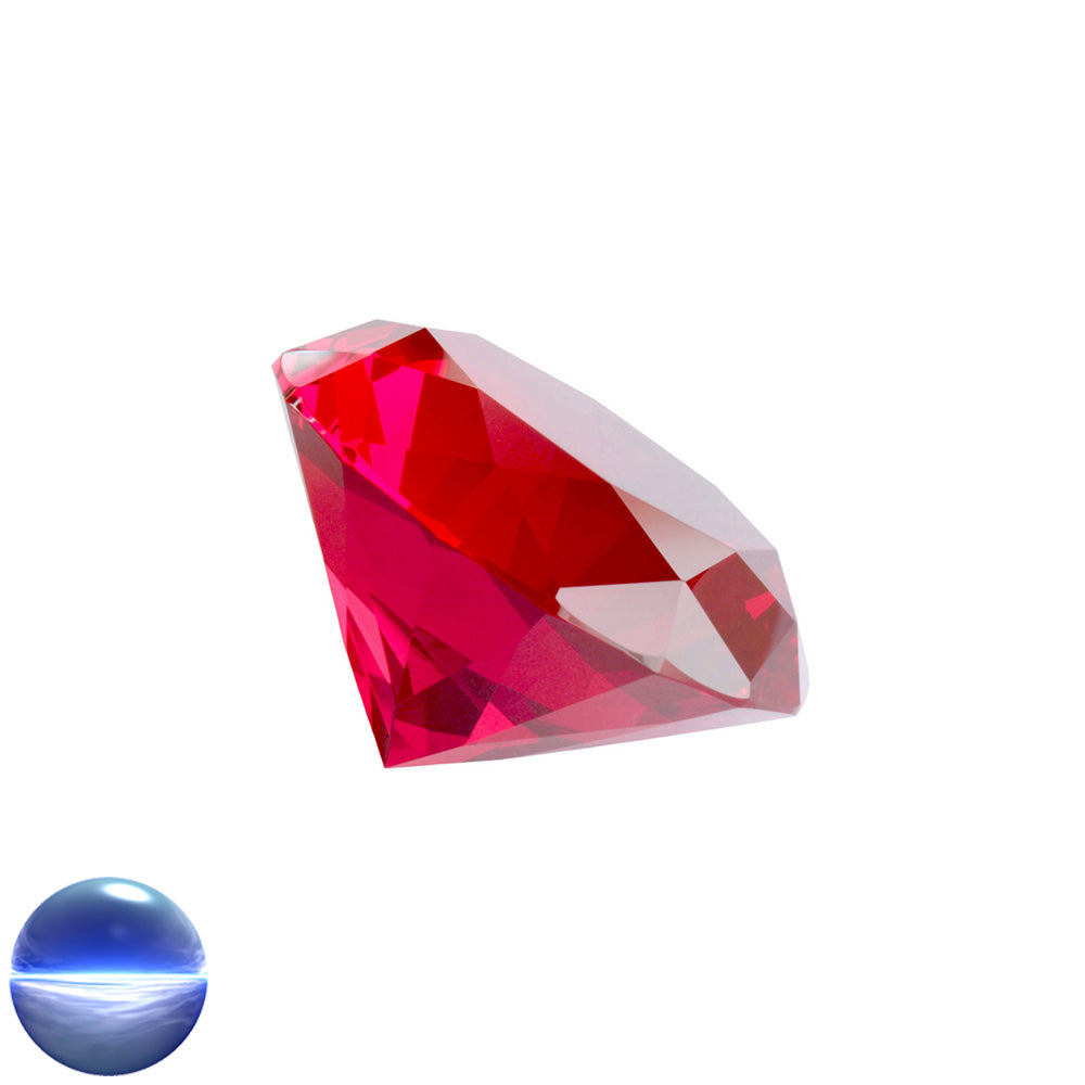 Kristallglas-Diamant A -56 Facetten ruby 80mm