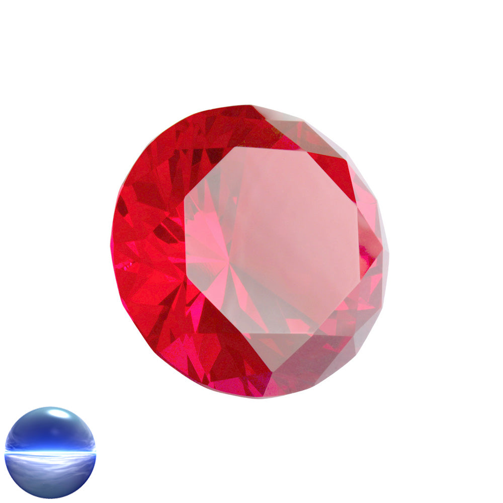 Kristallglas-Diamant A -56 Facetten ruby 80mm