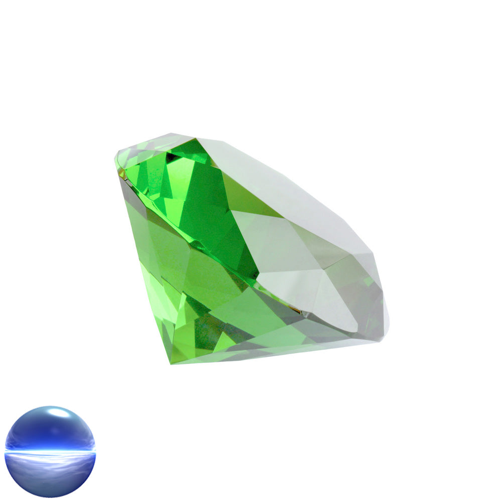 Kristallglas-Diamant A - 56 Facetten smaragd 100mm