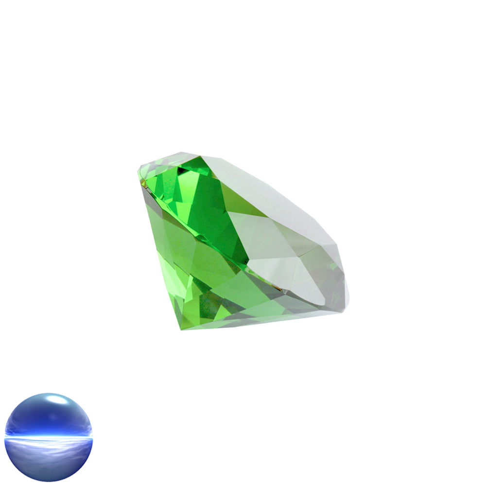 Kristallglas-Diamant A - 56 Facetten smaragd 60mm