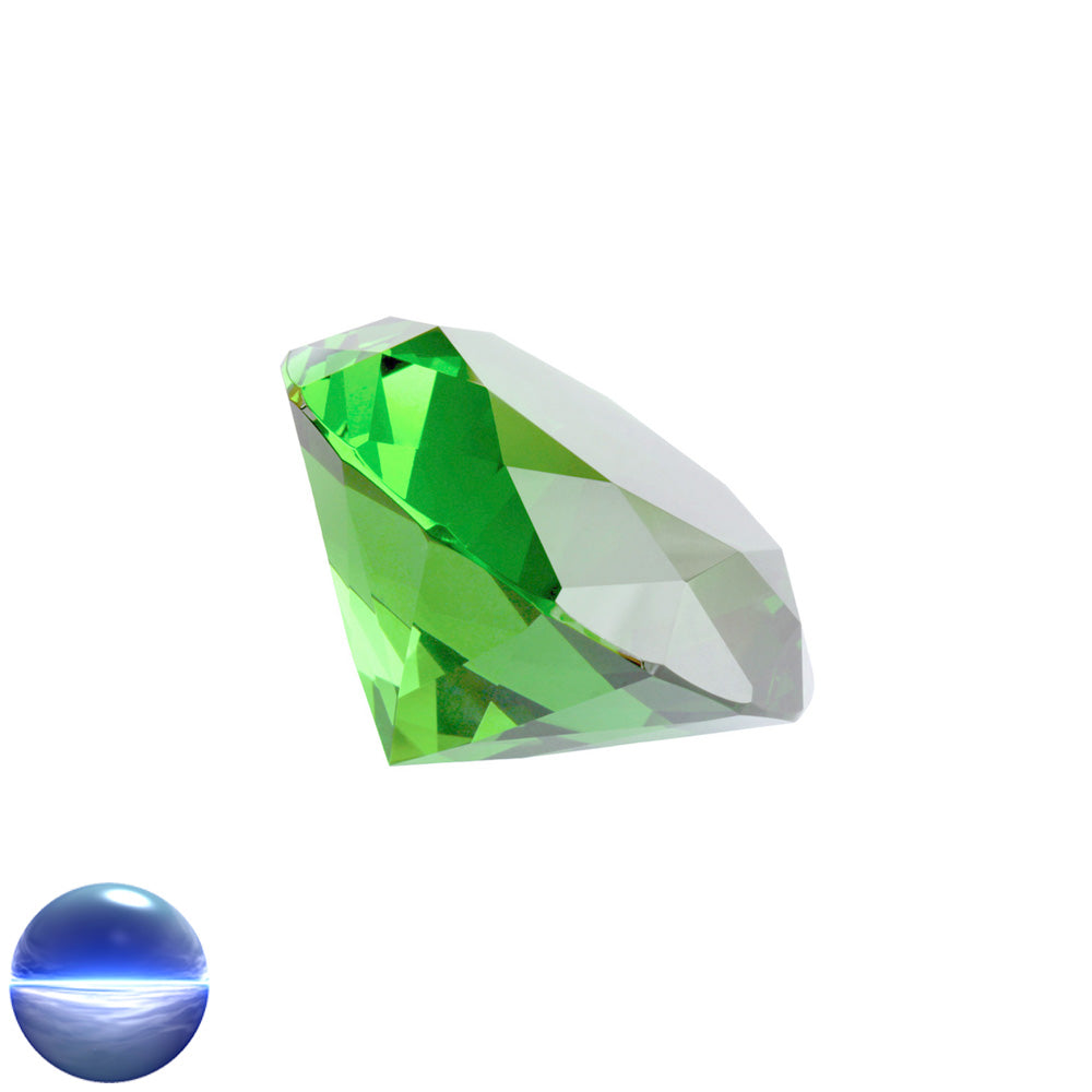 Kristallglas-Diamant A - 56 Facetten smaragd 80mm