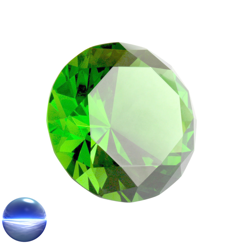 Kristallglas-Diamant A - 56 Facetten smaragd 100mm