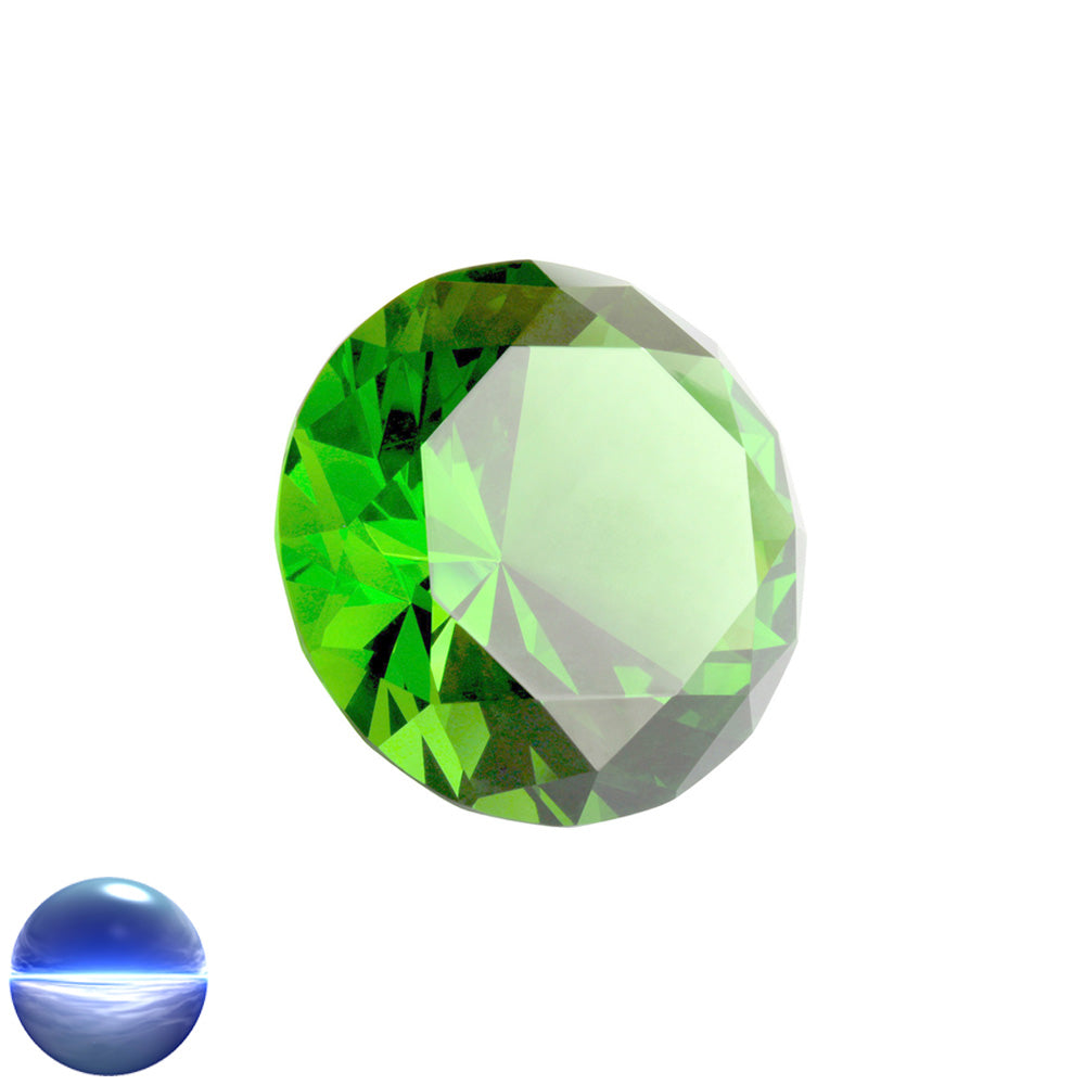 Kristallglas-Diamant A - 56 Facetten smaragd 60mm